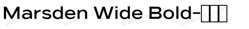 Marsden Wide Bold字体转换